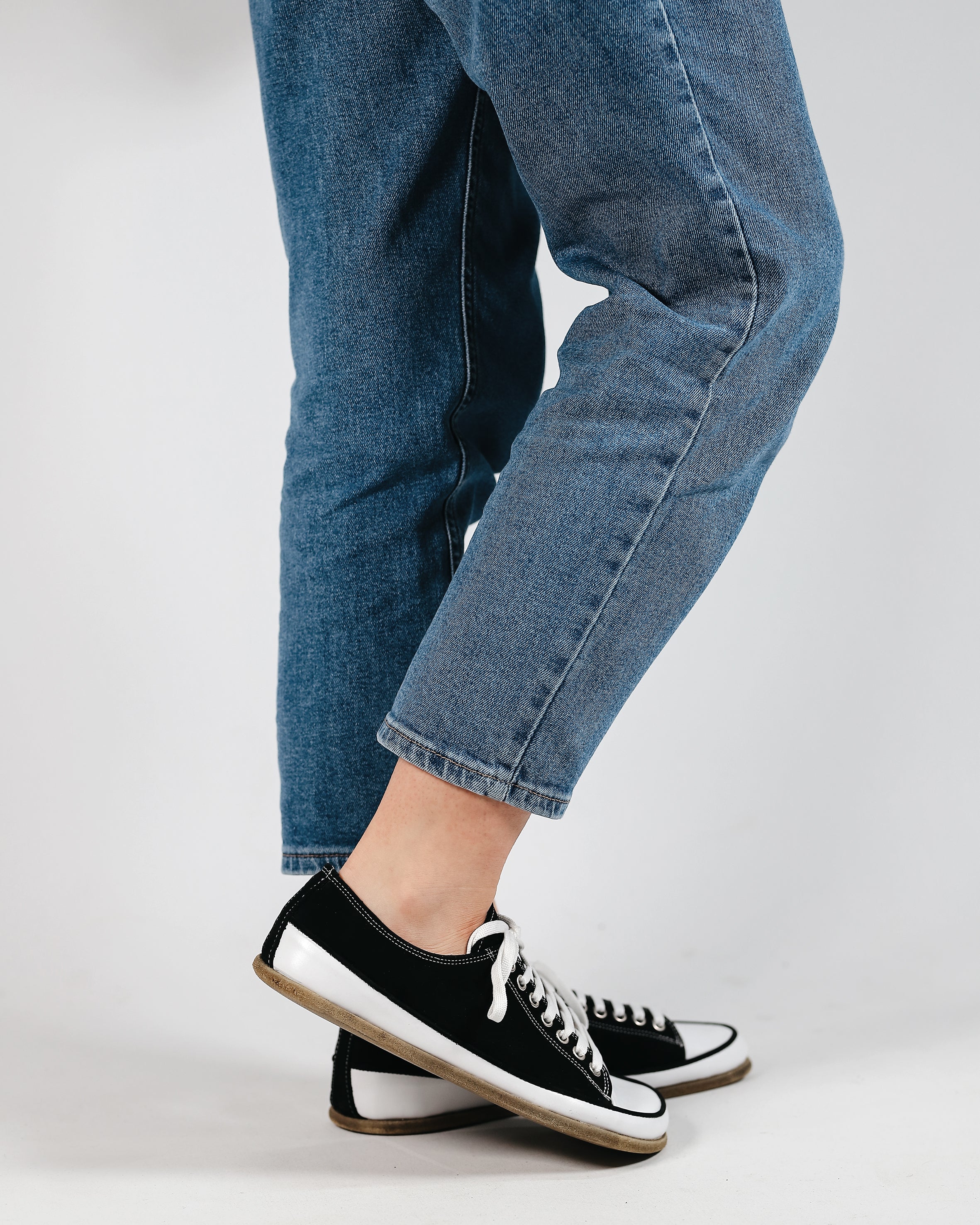 Black Converse Style Wide Barefoot Nubuck Leather Handmade Shoes Converse Leather Outsole