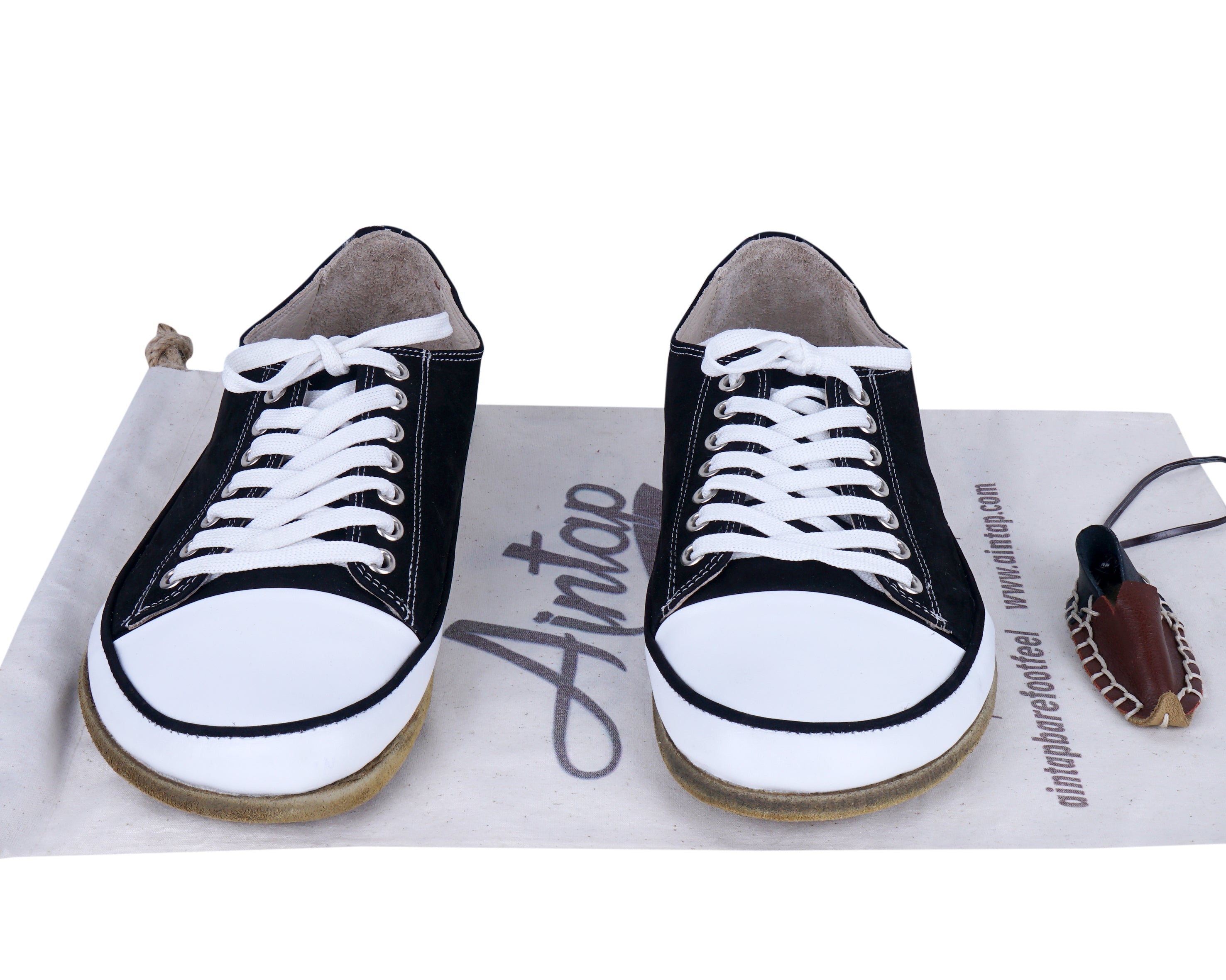 Black Converse Style Wide Barefoot Nubuck Leather Handmade Shoes Converse Leather Outsole