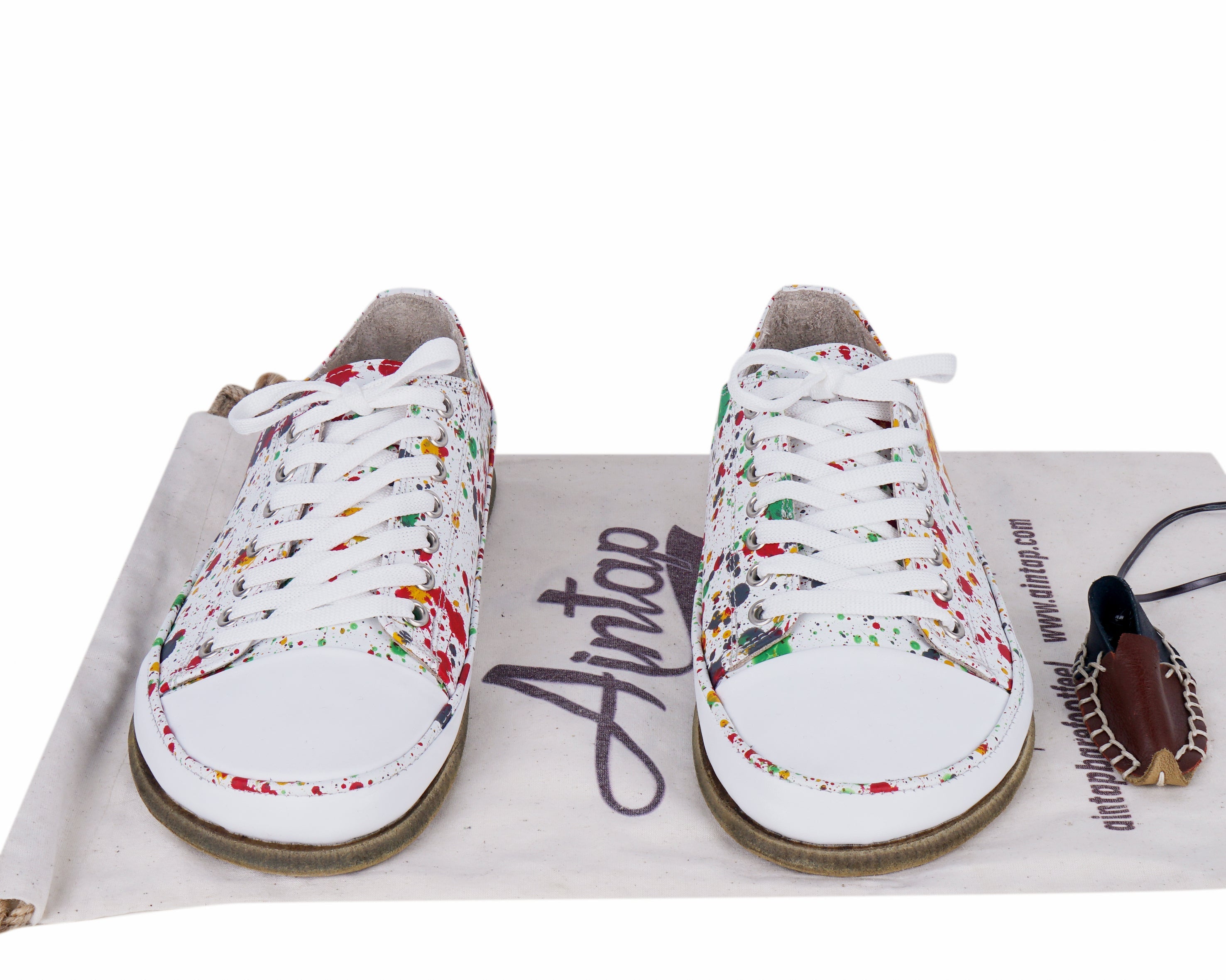 Petra White Converse Style Wide Barefoot Smooth Leather Handmade Shoes Converse Leather Outsole